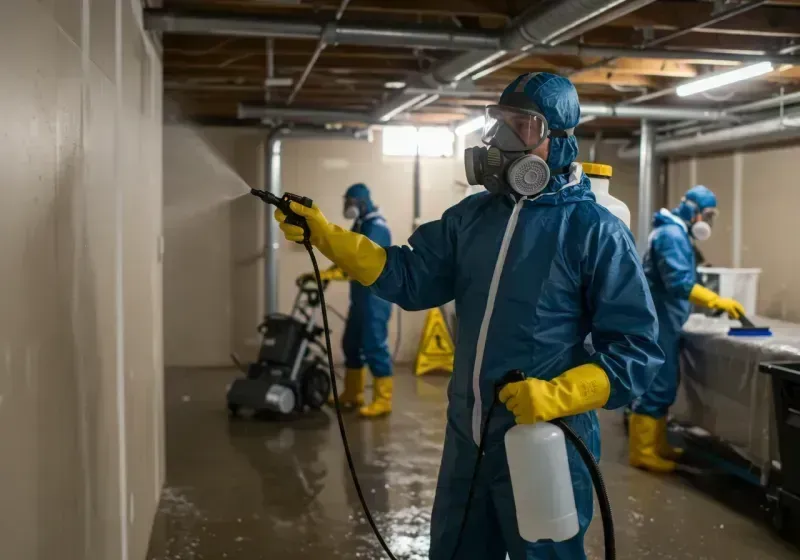 Basement Sanitization and Antimicrobial Treatment process in Port Washington North, NY